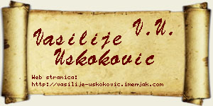 Vasilije Uskoković vizit kartica